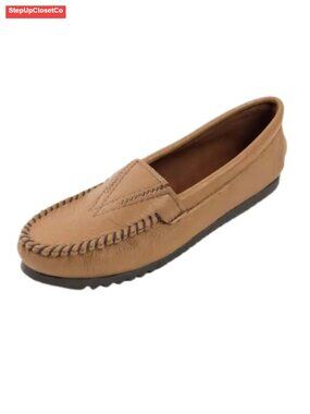 Deerskin Leather Mocc-On Fringe Comfort Slipper